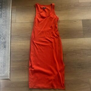 Wild Fable orange open back dress